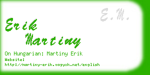 erik martiny business card